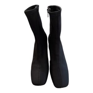 Zara Sleek Black Heeled Boots